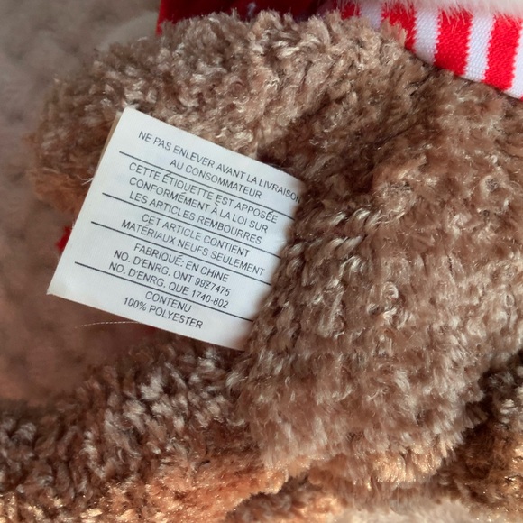 SEARS Vintage 2000 Plush Kringle Christmas Bear Red Hat Scarf Stuffed Animal Toy - Picture 15 of 16